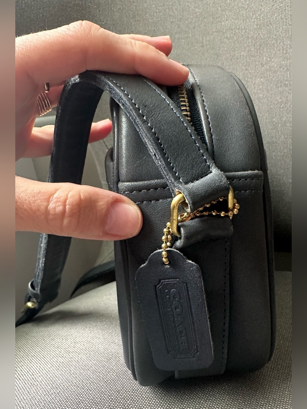 Vintage coach blue/ grey camera bag - Picture 6 of 12